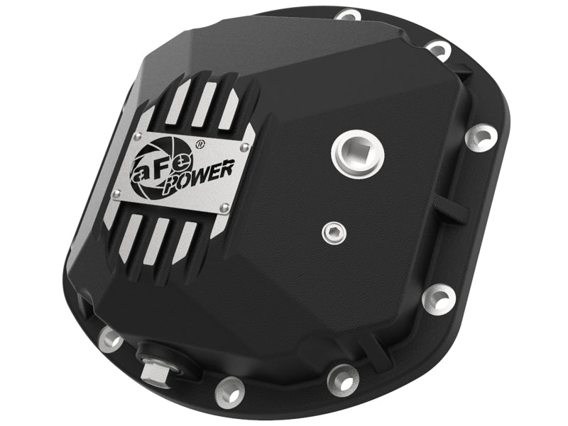 aFe Street Series Dana 30Front Differential Cover Black w/ Machined Fins 97-18 Jeep Wrangler Diff Covers aFe