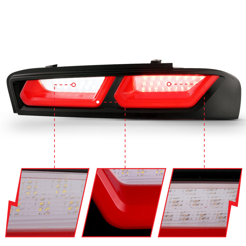 ANZO 2016-2018 Chevrolet Camaro L.E.D T.L Red/Clear Tail Lights ANZO