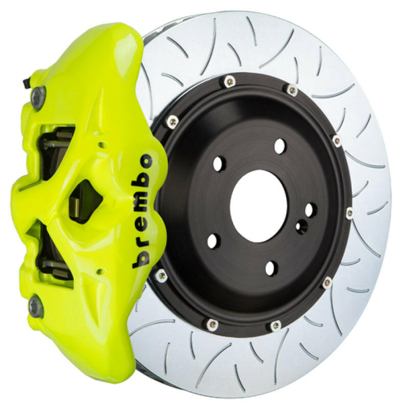 Brembo 05-13 Range Rover Sport Rr GT BBK 4 Piston Cast 380x28 2pc Rotor Slotted Type3- Fluo. Yellow Brake Kits - Performance Slot Brembo