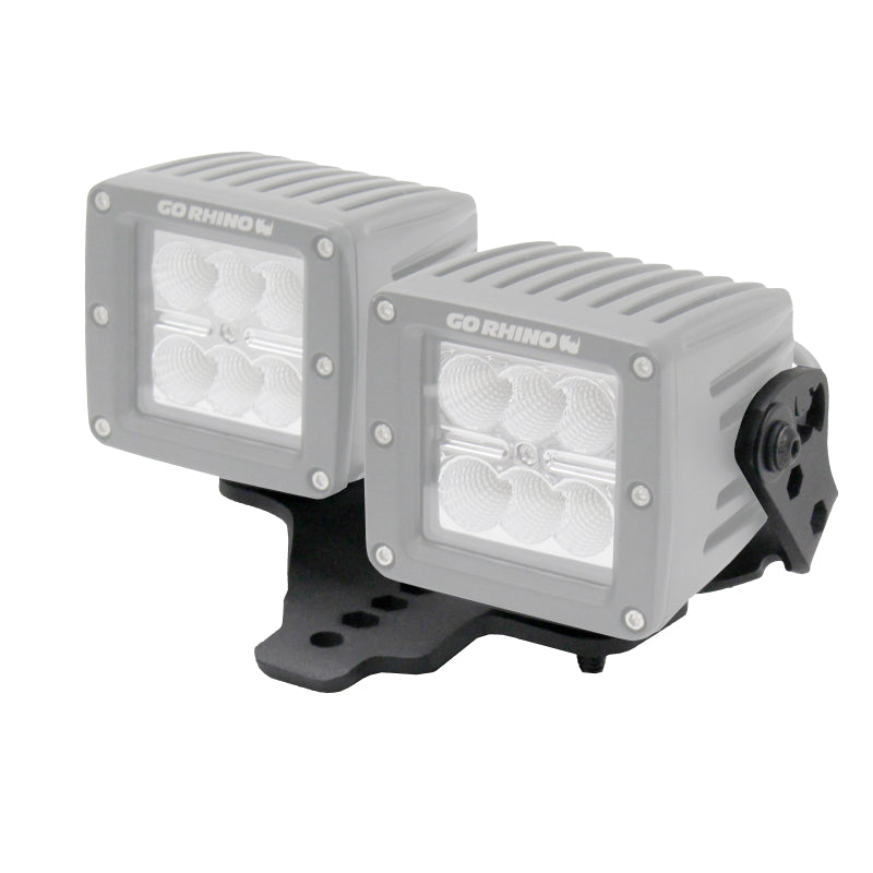 Go Rhino 18-20 Jeep Wrangler JL/JLU/Gladiator JT Light Mount - Two 3in Cubes Light Mounts Go Rhino