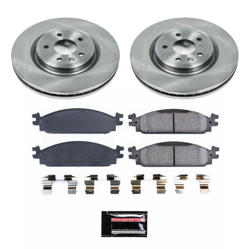Power Stop 2010 Lincoln MKT Front Semi-Coated Rotor Kit Brake Kits - Performance Blank PowerStop