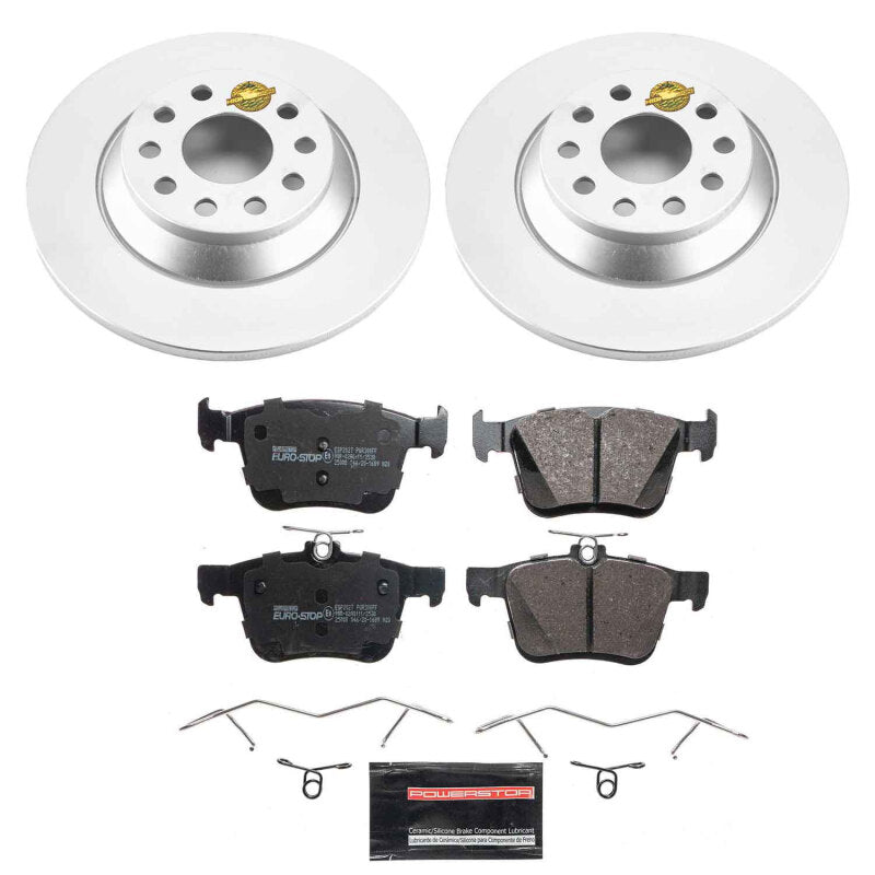 Power Stop 16-20 Audi TT Quattro Rear Euro-Stop Brake Kit Brake Kits - OE PowerStop