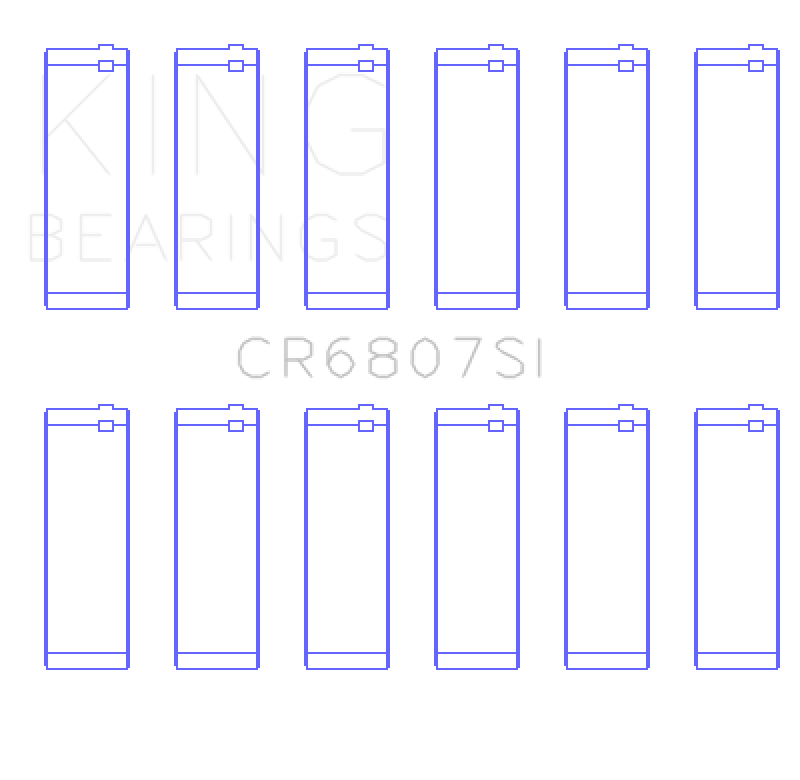 King Engine Bearings Ford V6 Triton/Ohv (Od+.002in) (Size +0.75mm) Connecting Rod Bearing Set Connecting Rods King Engine Bearings