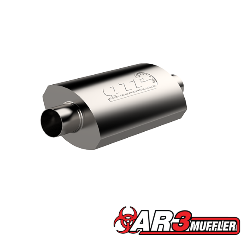 QTP 2.5in Weld-On 304SS AR3 Muffler Muffler QTP