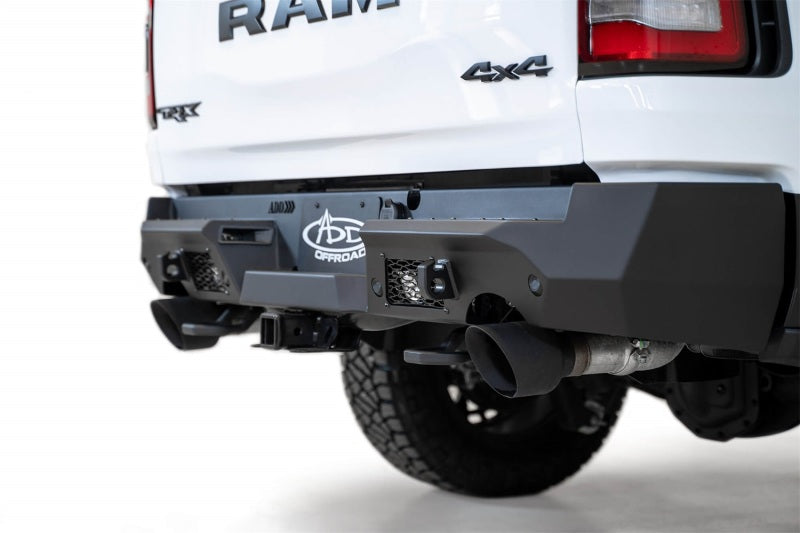 Addictive Desert Designs 2021 Dodge RAM 1500 TRX Stealth Fighter Rear Bumper - Hammer Black Bumpers - Steel Addictive Desert Designs