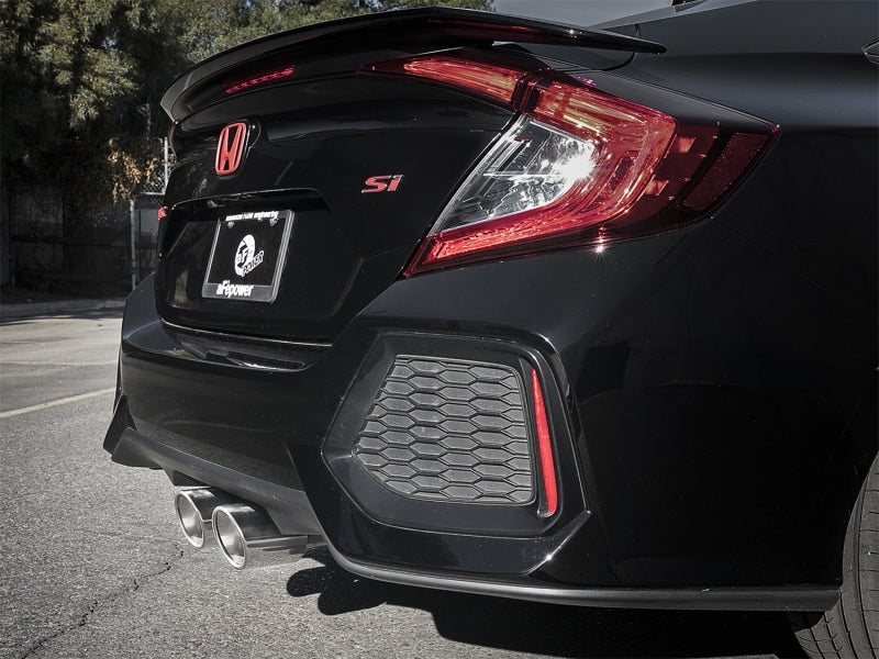 aFe Takeda 3in 304 SS Cat-Back Exhaust System w/ Polished Tips 2017 Honda Civic Si I4 1.5L (t) Catback aFe
