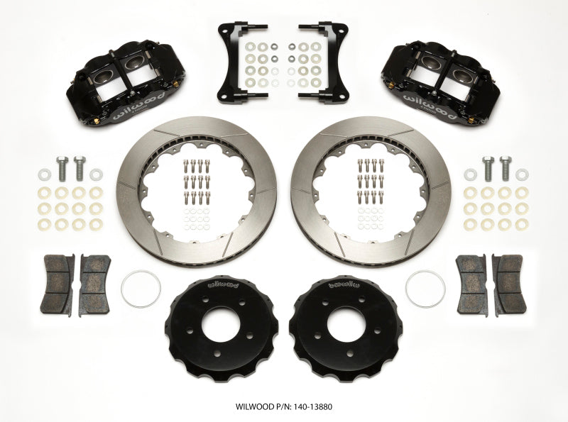 Wilwood Narrow Superlite 4R Front Hat Kit 12.88in 2007-Up Jeep Wrangler Big Brake Kits Wilwood
