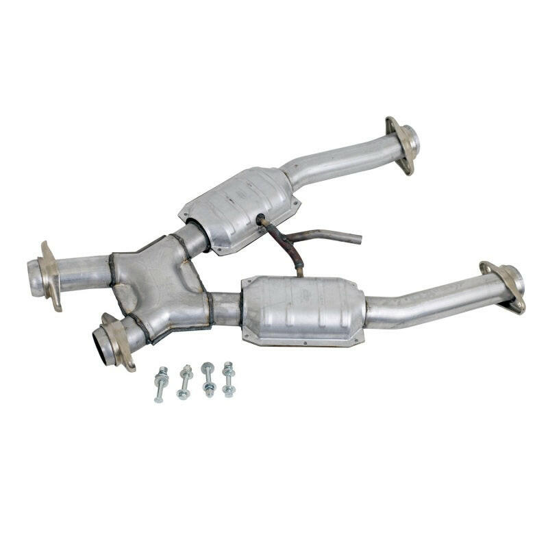 BBK 94-95 Mustang 5.0 Short Mid X Pipe With Catalytic Converters 2-1/2 For BBK Long Tube Headers X Pipes BBK