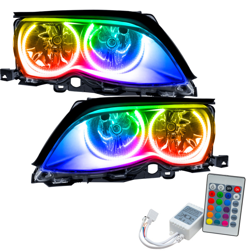Oracle 02-05 BMW 3 Series SMD HL - Black - ColorSHIFT w/ Simple Controller Headlights ORACLE Lighting