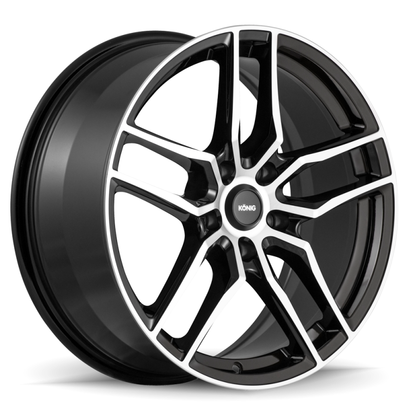 Konig Intention 16x7.5 5x114.3 ET45 Gloss Black / Machine Face Wheels - Cast Konig