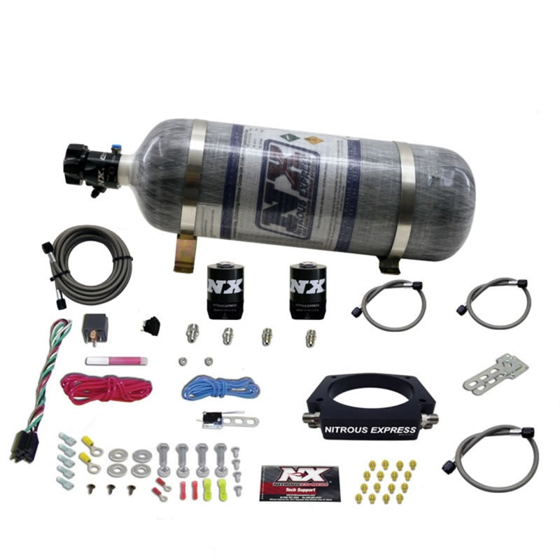 Nitrous Express GM LS 90mm Nitrous Plate Kit (50-400HP) w/12lb Composite Bottle Nitrous Systems Nitrous Express