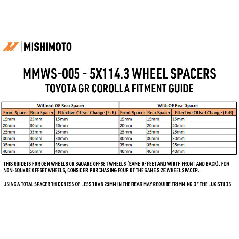 Mishimoto Wheel Spacers - 5x114.3 - 60.1 - 15 - M12 - Black Wheel Spacers & Adapters Mishimoto