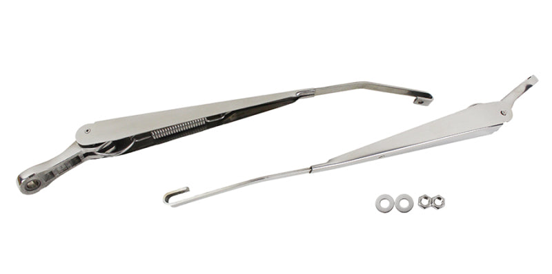 Kentrol 07-18 Jeep Wrangler JK Windshield Wiper Arms Pair - Polished Silver Windows Kentrol