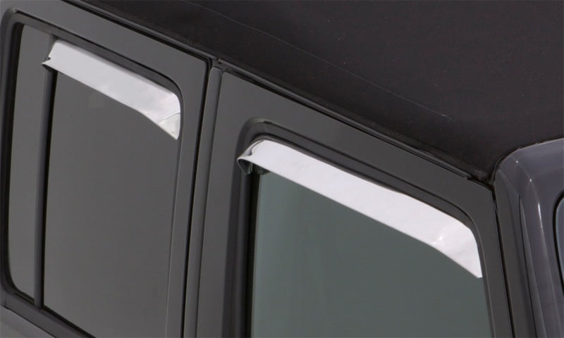 AVS 81-89 Lincoln Town Car Ventshade Front & Rear Window Deflectors 4pc - Stainless Wind Deflectors AVS