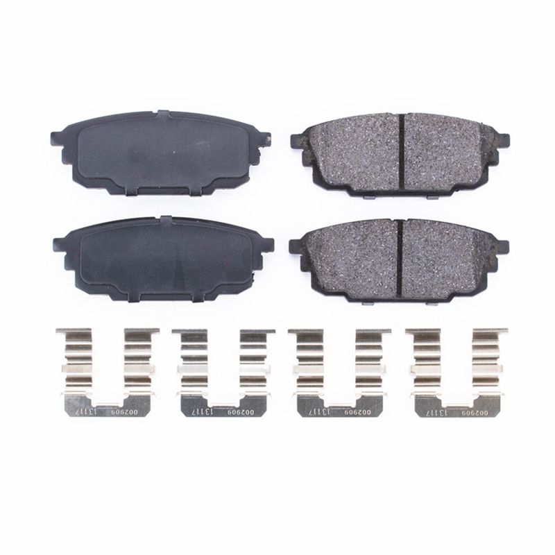 Power Stop 01-03 Mazda Protege Rear Z17 Evolution Ceramic Brake Pads w/Hardware Brake Pads - OE PowerStop