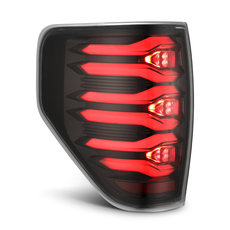 AlphaRex 09-14 Ford F150 LUXX LED Taillights - AlphaBlack Housing Tail Lights AlphaRex