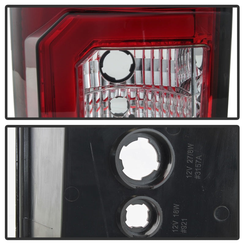 Spyder 07-13 Toyota Tundra V2 Light Bar LED Tail Lights - Red Clear ALT-YD-TTU07V2-LB-RC Tail Lights SPYDER