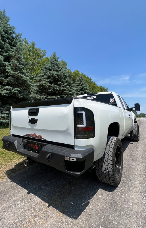 Fishbone Offroad 07-13 Chevy Silverado 1500 Rear Bumper - Black Bumpers - Steel Fishbone Offroad