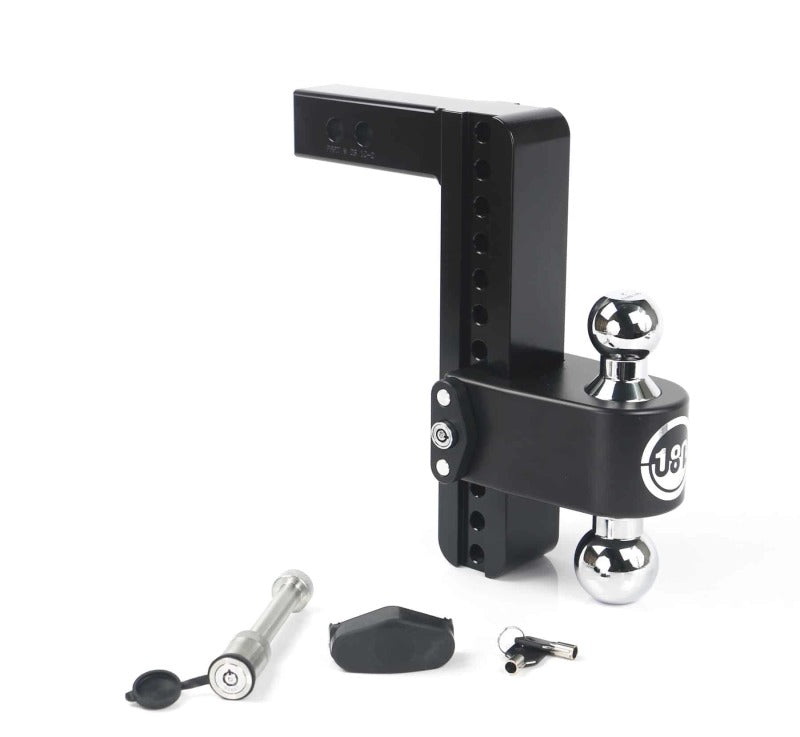 Weigh Safe 180 Hitch 10in Drop Hitch & 2in Shank (10K/12.5K GTWR) w/WS05 - Black Cerakote Hitch Ball Mounts Weigh Safe