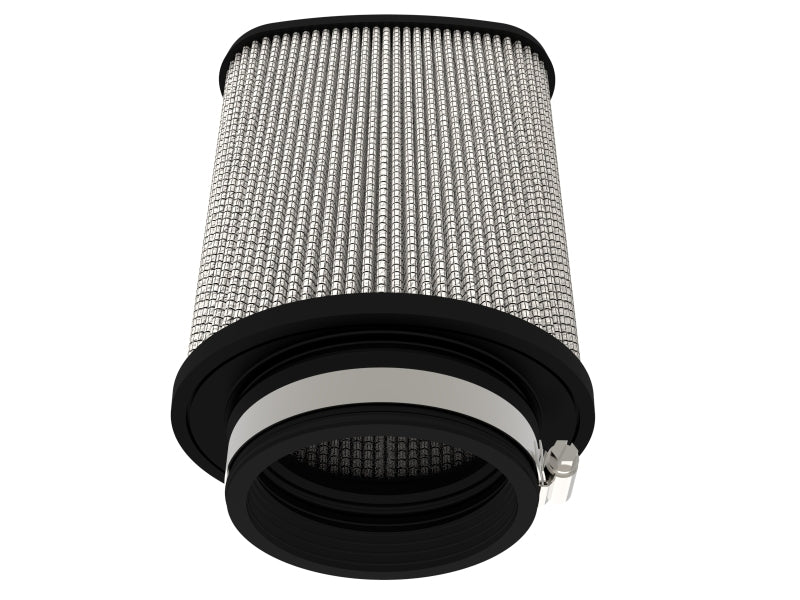 aFe Magnum FLOW Pro DRY S Universal Air Filter 3.5in Flange 5.75x5in Base 6x2.75in Top 6.5in Height Air Filters - Universal Fit aFe