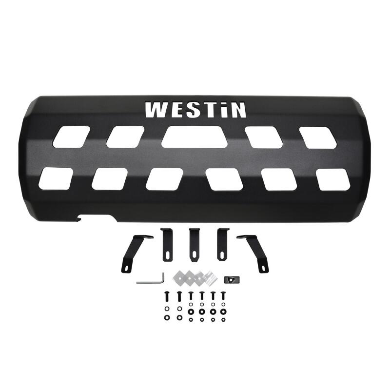 Westin 18-22 Jeep Wrangler JL (Excl. 4xe) Muffler Skid Plate - Tex. Blk Skid Plates Westin