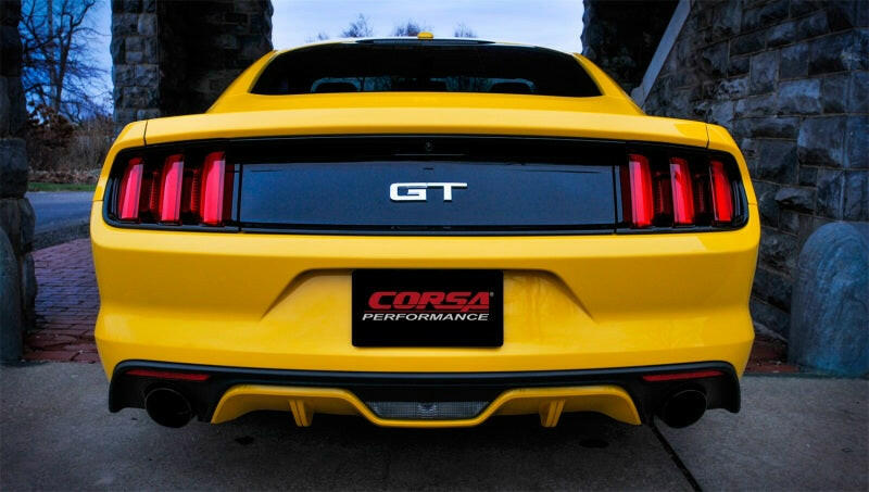 Corsa 2015-2017 Ford Mustang GT Fastback 5.0 3in Xtreme Cat Back Exhaust w/ Dual Black 4.5in Tips Catback CORSA Performance