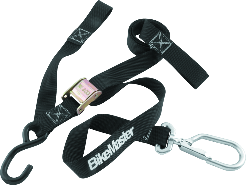 BikeMaster Tiedown 1-1/2in Swivel Softhook - Black Cargo Tie-Downs BikeMaster