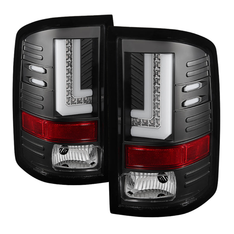 Spyder GMC Sierra 14-16 LED Tail Lights Black ALT-YD-GS14-LBLED-BK Tail Lights SPYDER