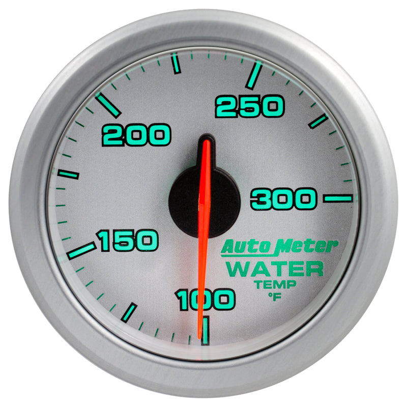 Autometer Airdrive 2-1/6in Water Temperature Gauge 100-300 Degrees F - Silver Gauges AutoMeter