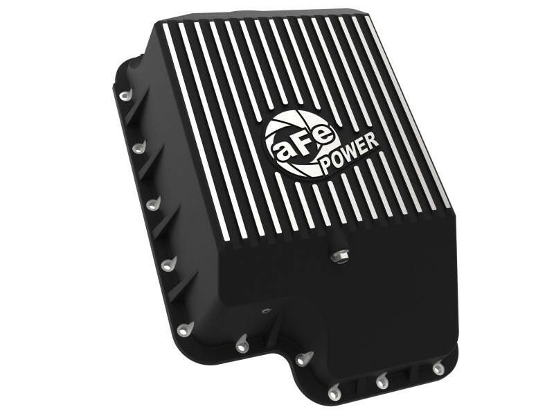 aFe Transmission Pan (Black); Ford Diesel Trucks 03-10 V8-6.0/6.4L (td) Diff Covers aFe