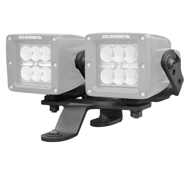Go Rhino 18-20 Jeep Wrangler JL/JLU/Gladiator JT Light Mount - Two 3in Cubes Light Mounts Go Rhino