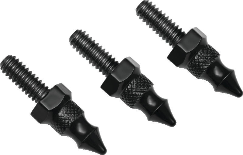 Kuryakyn Windshield Mount Spikes 1/4-20X5/8in 96-13 FLH Touring Black Hardware Kits - Other Kuryakyn