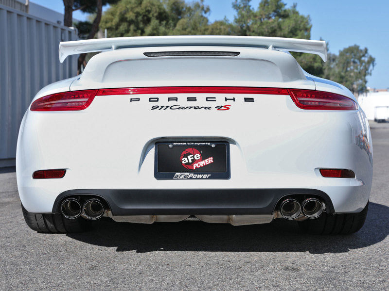 aFe MACHForce XP 12-16 Porsche 911 Carrera H6-3.8L SS-304 Cat-Back Exhaust w/Carbon Fiber Tips Catback aFe