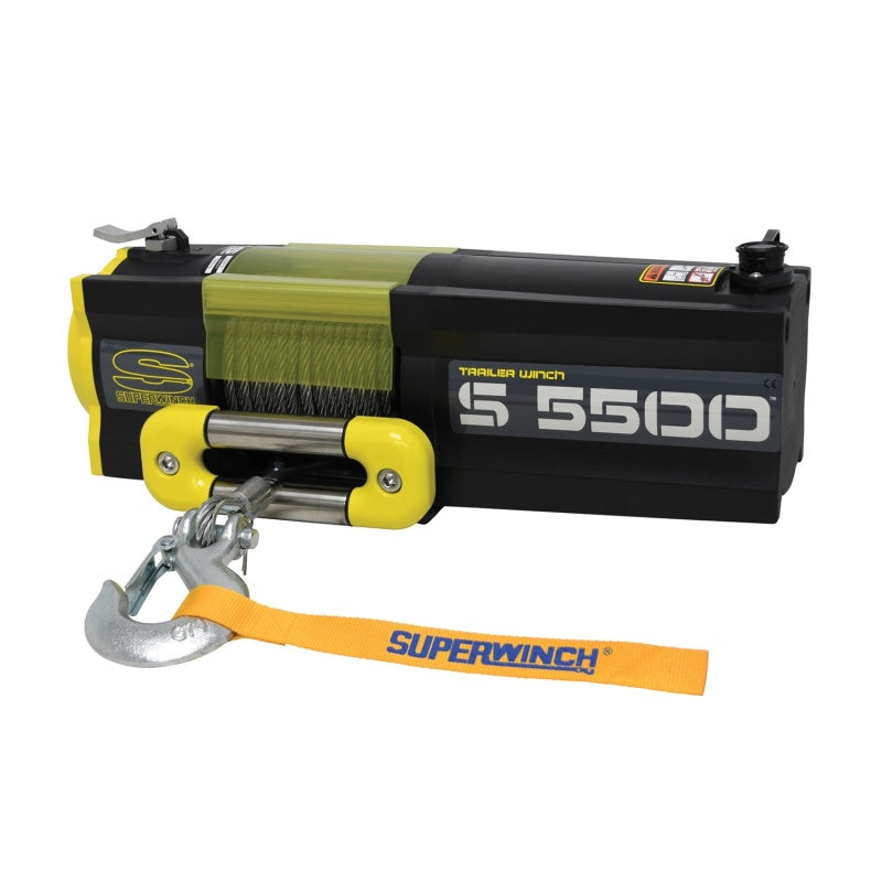 Superwinch 5500 LBS 12V DC 7/32in x 60ft Steel Rope S5500 Winch Winches Superwinch