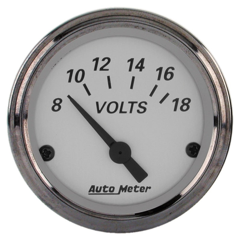 AutoMeter American Platinum 2-1/16in Electric 18V Voltmeter Gauge Gauges AutoMeter