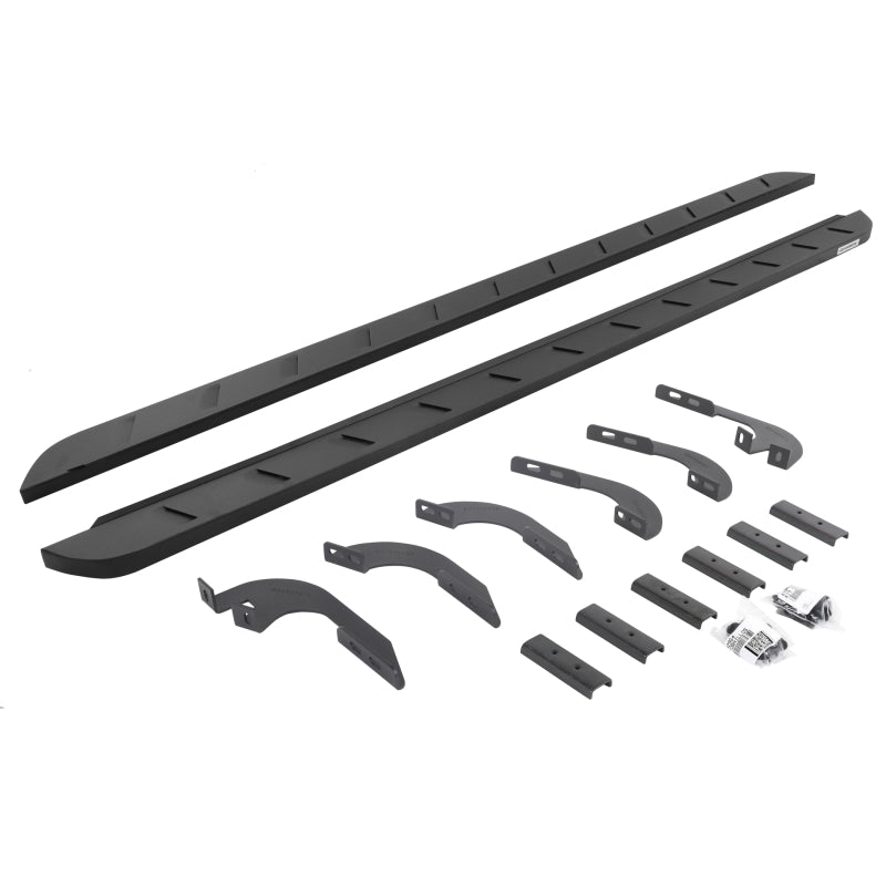 Go Rhino 05-22 Toyota Tacoma DC 4DR RB10 Slim Running Boards Kit (Incl. Brackets) - Tex. Blk Running Boards Go Rhino