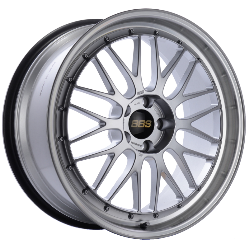 BBS LM 20x9.5 5x114.3 ET40 CB66 Diamond Silver Center Diamond Cut Lip Wheel Wheels - Forged BBS