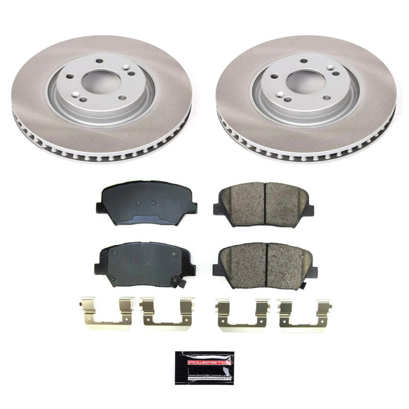 Power Stop 19-22 Hyundai Nexo Front Semi-Coated Rotor Kit Brake Kits - Performance Blank PowerStop