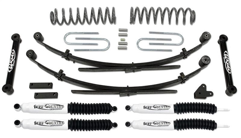 Tuff Country 87-01 Jeep Cherokee 4x4 3.5in Lift Kit with Rear Leaf Springs (SX6000 Shocks) Lift Kits Tuff Country