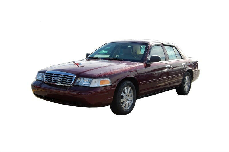 AVS 98-11 Ford Crown Victoria (Short Rears) Ventvisor Outside Mount Window Deflectors 4pc - Smoke Wind Deflectors AVS