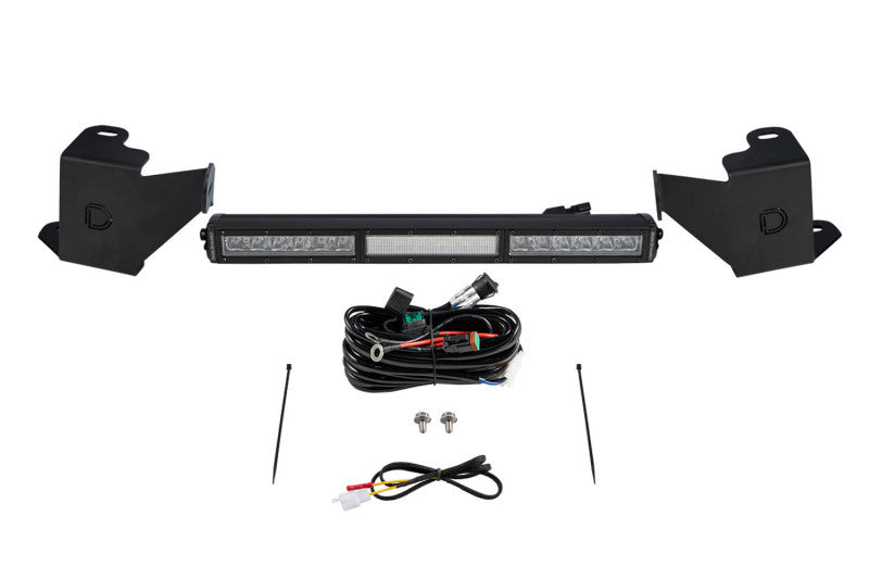 Diode Dynamics 2022 Toyota Tundra Stealth Bumper Light Bar Kit - White Combo Light Bars & Cubes Diode Dynamics