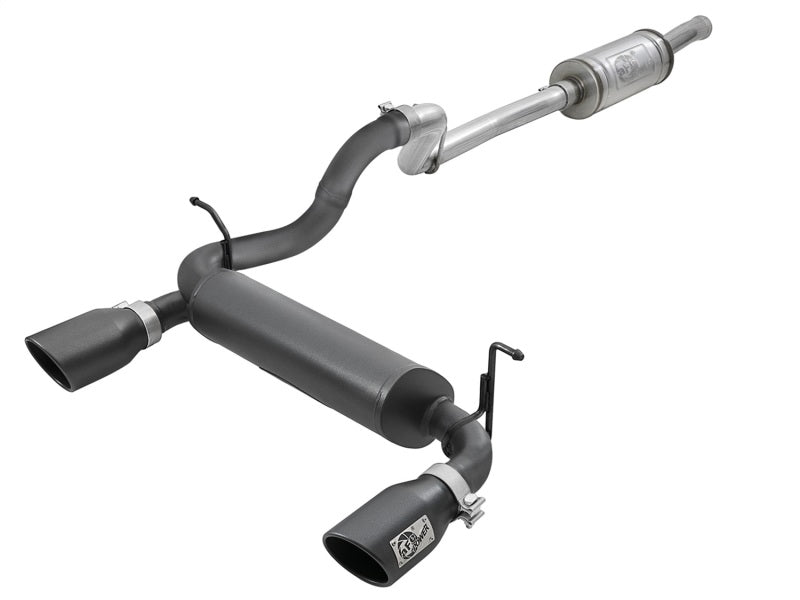 aFe Rebel Series 2.5in 409 SS Cat-Back Exhaust System w/ Black Tips Jeep Wrangler (JL) 2018 V6 3.6L Catback aFe