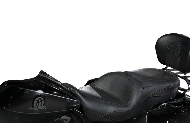 Mustang 97-07 Harley Road King, 06-07 Street Glide, 00-05 Eagle Sport Touring 1PC Seat - Black One-Piece Motorcycle Seats Mustang Motorcycle