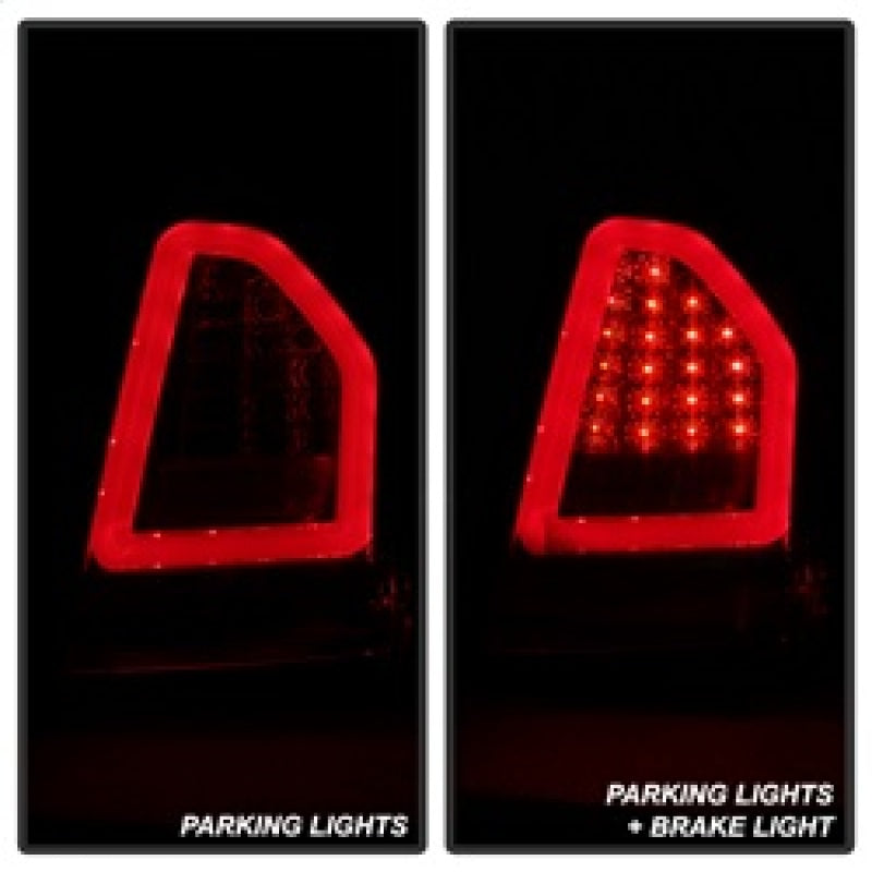 Spyder 05-07 Chrysler 3000C Version 2 Light Bar LED Tail Lights - Red Clear (ALT-YD-C305V2-LED-RC) Tail Lights SPYDER