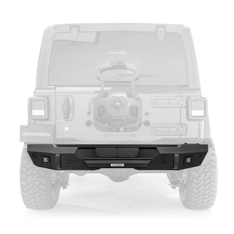 Go Rhino 18-20 Jeep Wrangler JL/JLU Trailline Rear Stubby Bumper Bumpers - Steel Go Rhino