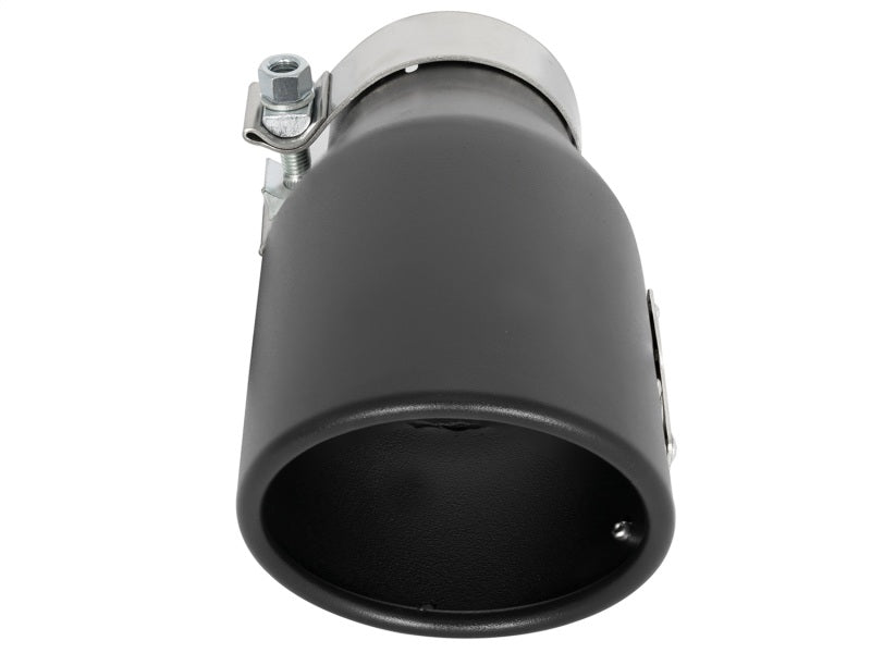 aFe MACH Force-Xp 409 SS Exhaust Tip Black (Left Side) 3in In x 4-1/2in Out x 9in L Clamp-On Catback aFe