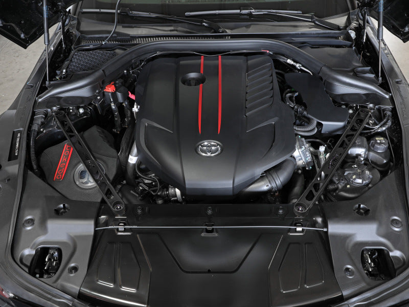 aFe CONTROL 304 Stainless Steel Front Suspension Strut Brace Black - Toyota GR Supra (A90) 20-21 Strut Bars aFe