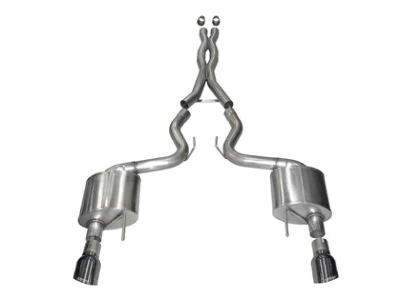Corsa 15-17 Ford Mustang GT Coupe 5.0L 3in Xtreme Cat-Back Exhaust Dual Rear Exit w/ Gun Metal Tips Catback CORSA Performance