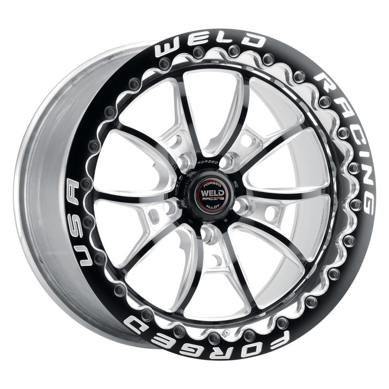 Weld S80 17x10 / 5x4.5 BP / 8.0in. BS (64mm Offset) Black Wheel 3.18 ID (Low Pad) - Single Beadlock Wheels - Forged Weld