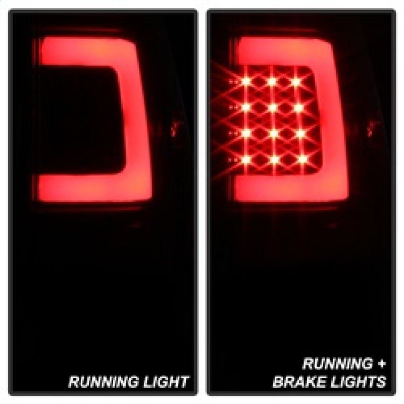 xTune 07-13 Toyota Tundra Light Bar LED Tail lights - Black (ALT-ON-TTU07V2-LBLED-BK) Tail Lights SPYDER